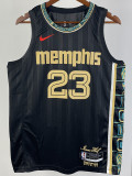 22/23 Grizzlies ROSE #23 Black City Edition Top Quality Hot Pressing NBA Jersey