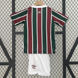 25/26 Fluminense Home Kids Soccer Jersey