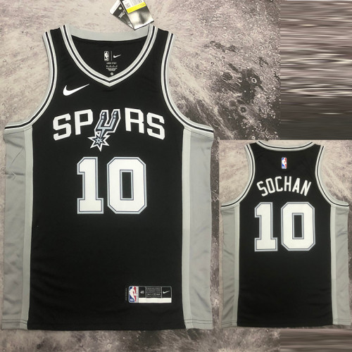 22/23 SA Spurs SOCHAN #10 Black Top Quality Hot Pressing NBA Jersey