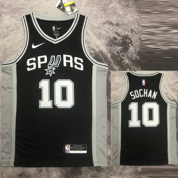 22/23 SA Spurs SOCHAN #10 Black Top Quality Hot Pressing NBA Jersey