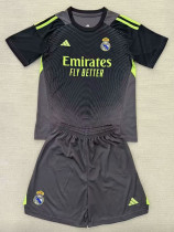 25/26 RMA Goalkeeper Black Kids Soccer Jersey