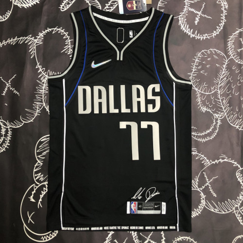 Dallas Mavericks Glory version DONCIC #77 Black Top Quality Hot Pressing NBA Jersey