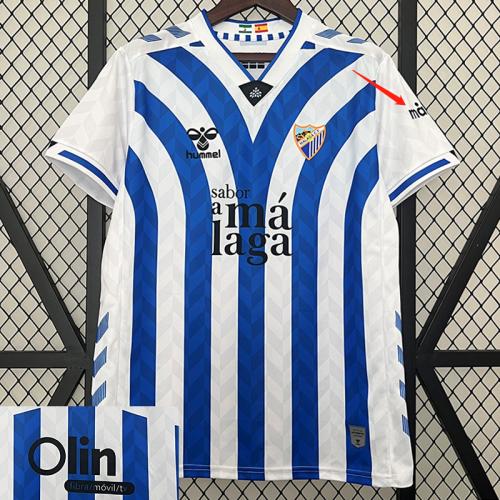 24/25 Málaga CF  Blue Strip Special Edition Fans Soccer Jersey