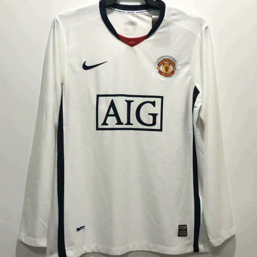 2008/2009 Man Utd Away Long Sleeve Retro Soccer Jersey (长袖)