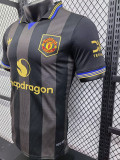 24/25 Man Utd Grey Black Special Edition   Player Version Soccer Jersey