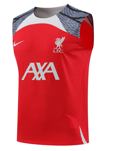 24/25 LIV Red Gray Shoulder  Tank top Training Shirts（灰肩）