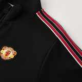 25/26  Man Utd Black Retro Edition Jacket Tracksuit#01