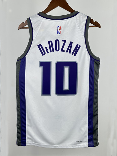 22/23 Kings DeROZAN #10 White Home Top Quality Hot Pressing NBA Jersey