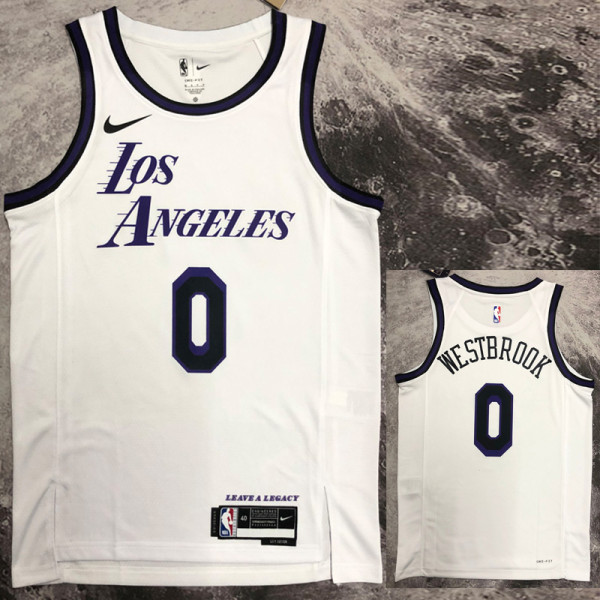 22/23 LAKERS WESTBROOK #0 White City Edition Top Quality Hot Pressing NBA Jersey