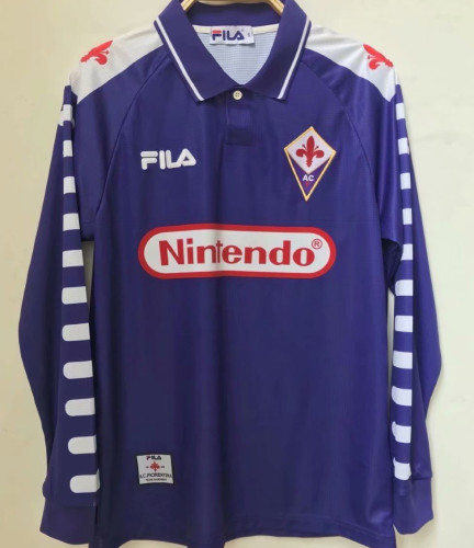 1998/1999 Fiorentina Home Retro Long Sleeve Soccer Jersey (长袖)