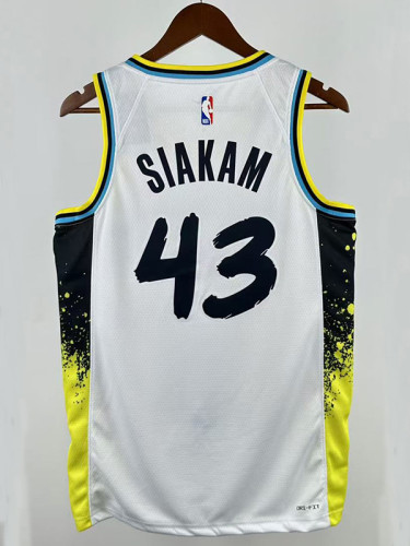 24/25 Indiana Pacers SIAKAM #43 City Editiao Top Quality Hot Pressing NBA Jersey