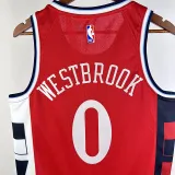 24/25 Clippers WESTBROOK #0 Red Top Quality Hot Pressing NBA Jersey (Trapeze Edition) 飞人版