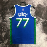22/23 Dallas Mavericks DoNCIC #77 Blue City Edition Top Quality Hot Pressing NBA Jersey