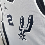 20/21 Sa Spurs LEONARD #2 Grey Flying Man Edition Top Quality Hot Pressing NBA Jersey(飞人）
