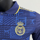 25/26 RMA LV Royal Blue Player Version Soccer Jersey(翻领）
