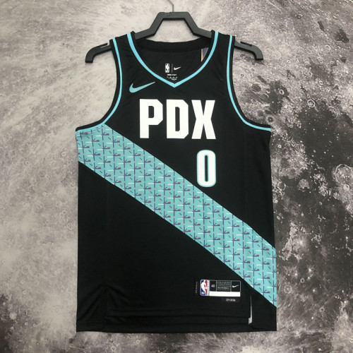 22/23 Trail Blazers LILLARD #0 Black City Edition Top Quality Hot Pressing NBA Jersey