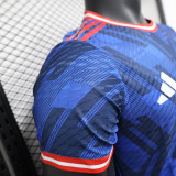 25/26 Man Utd Blue Special Edition Player Version Soccer Jersey(圆领）