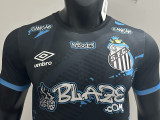 25/26  Santos FC Black Blue  Fans Soccer Jersey