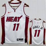 22/23 HEAT JAQUEZ JR. #11 White Top Quality Hot Pressing NBA Jersey (V领）
