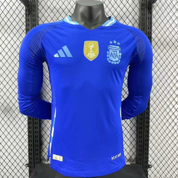 24/25 Argentina Away Long Sleeve Player Version Soccer Jersey(长袖球员)