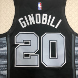 22/23 SA Spurs GINOBILI #20 Black Top Quality Hot Pressing NBA Jersey (Trapeze Edition)