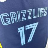 22/23 Grizzlies KAWAMURA #17 Dark Blue  Top Quality Hot Pressing NBA Jersey