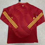 2024 Spain Home Long Sleeve  Fans Soccer Jersey(长袖)