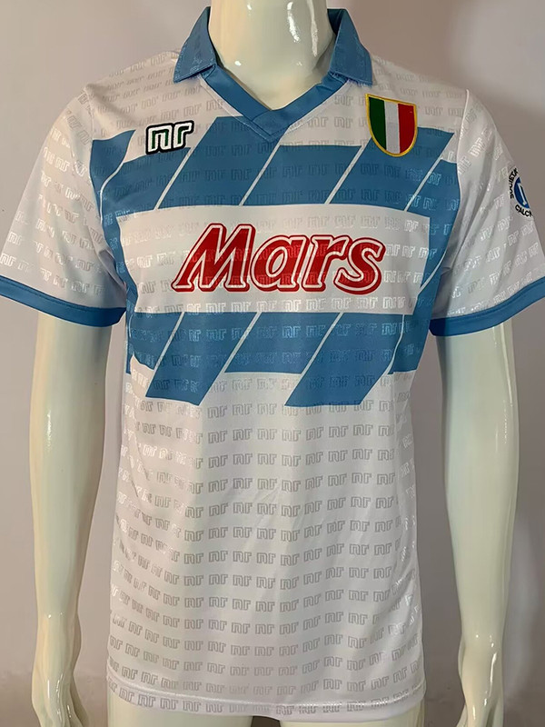 1990/1991 Napoli  Away White Retro Soccer Jersey