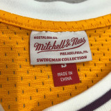 1984/1985 LAKERS JOHNSON #32 Yellow Retro Top Quality Hot Pressing NBA Jersey(圆领)