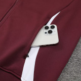 24/25 Bayern Dark Red Jacket Tracksuit