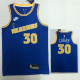 22/23 WARRIORS CURRY #30 Blue Top Quality Hot Pressing NBA Jersey (Retro Logo)