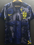 24/25 Brazil Christ statue Blue  Fans Soccer Jersey(背上带国标）