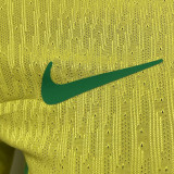 25/26 Brazil Home Long Sleeve  Player Version Soccer Jersey