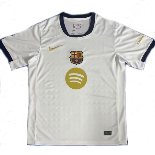 25/26 BAR White  Fans Soccer Jersey(黄胸花）