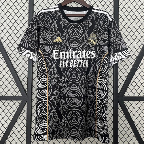 24/25 RMA Black Puzzle Special Edition Fans Training shirts