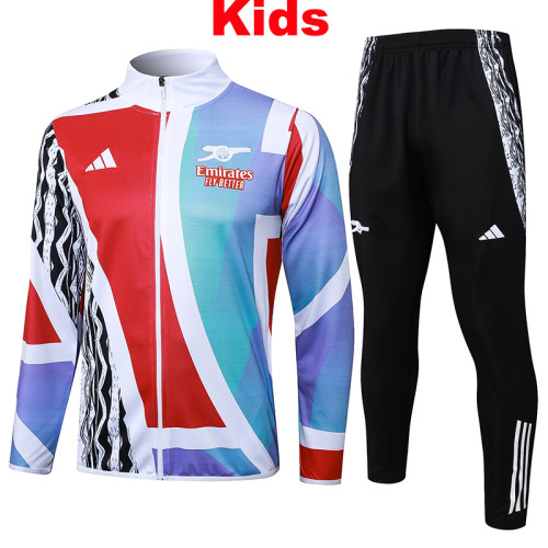24/25  ARS Red & Blue Jigsaw puzzle Kids Jacket Tracksuit # E965童装
