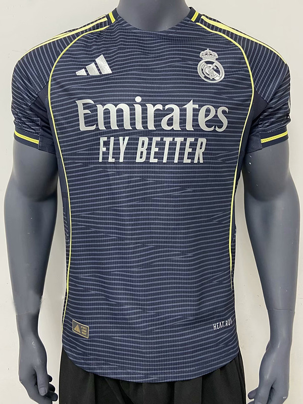 24/25 RMA Black Grey Player Version Soccer Jersey(左肩自带Ph)