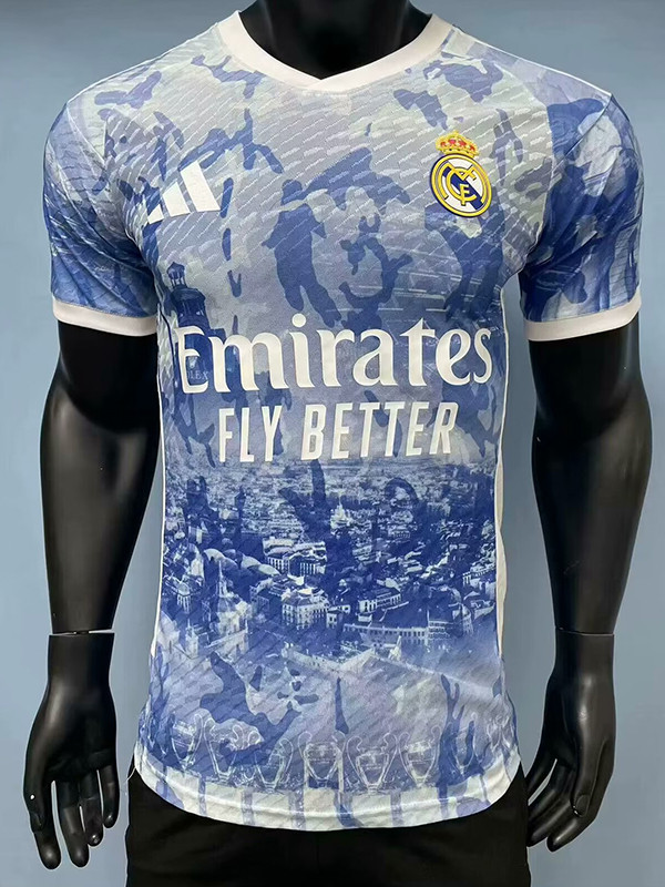 24/25 RMA  Blue White Player Version Training Shirts