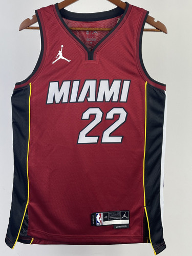 22/23 HEAT BUTLER #22 Red Top Quality Hot Pressing NBA Jersey (Trapeze Edition) 飞人版