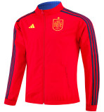 2023 Spain Blue & Red Double Sided Windbreaker (双面风衣)(刺绣)
