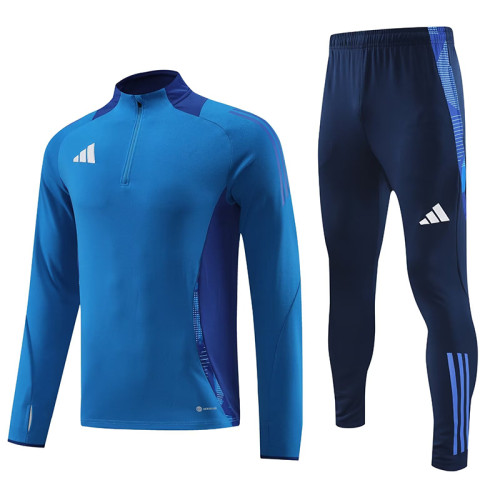 24/25 AD  Blue Color Half Zipper Sportswear # 801蓝彩(半拉链)