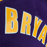 2001 LAKERS BRYANT #8 Purple Retro Top Quality Hot Pressing NBA Jersey(V领)
