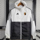 24/25 Belgium White & Black  Hooded Windbreaker