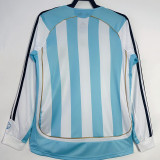 2006 Argentina Home Long Sleeve Retro Soccer Jersey