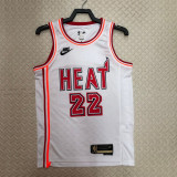 22/23 Heat BUTLER #22 White Top Quality Hot Pressing NBA Jersey (Retro Logo)