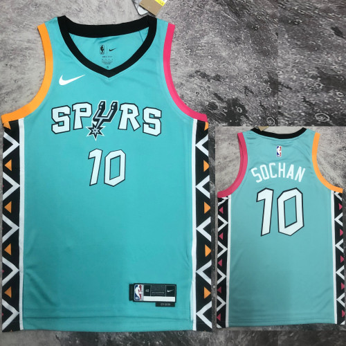 22/23 SA Spurs SOCHAN #10 Blue City Edition Top Quality Hot Pressing NBA Jersey