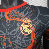 25/26 RMA Black Dragon Pattern Black Player Version Soccer Jersey