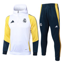 24/25 RMA Whit& Yellow Hooded  Tracksuit (Add Fluff) # F608加绒