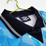 1990 England Away Blue Retro Soccer Jersey