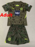 24/25  Dortmund Dark Green Goalkeeper Suit Fans  Soccer Jersey（成人）